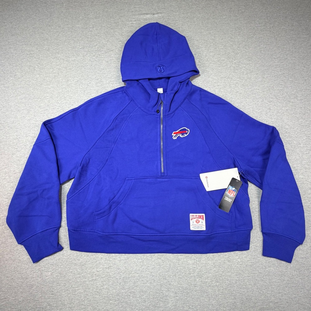 Lululemon Buffalo Bills Scuba Oversized Half-Zip Hoodie Cobalt Blue XL/XXL NEW